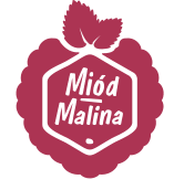 Logo firmy Miód Malina.